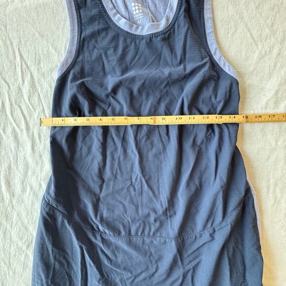 Title nine t-shirt dress hiolani Navy Stripe‎ Medium w/pockets cover up - Picture 3 of 6